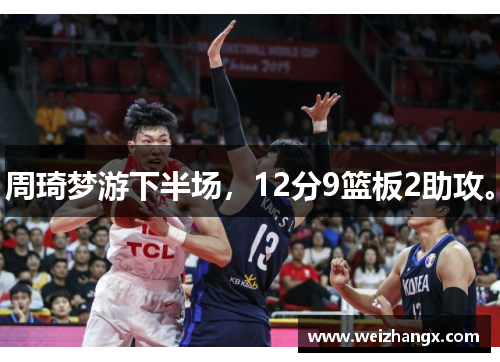 周琦梦游下半场，12分9篮板2助攻。